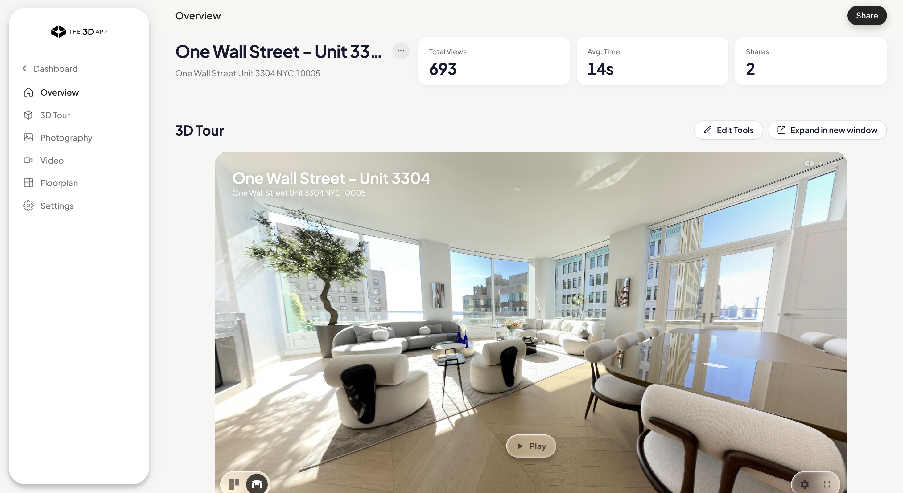 The3DApp B2B agent dashboard — title card